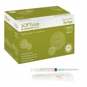 Σύριγγες Μιας Χρήσης Αποστειρωμένες 3cc - G-21 x ½ 100 τεμάχια