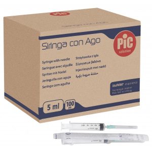 Σύριγγες Μιας Χρήσης με Βελόνα 5cc G-21 x 1½ 100 τεμάχια