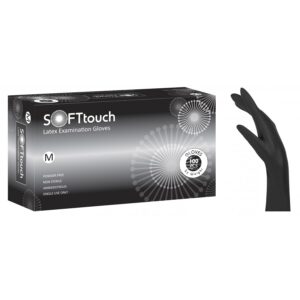 Γάντια Εξεταστικά Latex Soft Touch χωρίς Πούδρα 100 τεμάχια Μαύρο