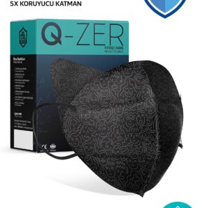 Μάσκα Υψηλής Προστασίας FFP2/N95 QZER Black Faces | 10τμχ