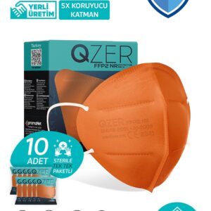 Μάσκα Υψηλής Προστασίας FFP2/N95 QZER Πορτοκαλί | 10τμχ
