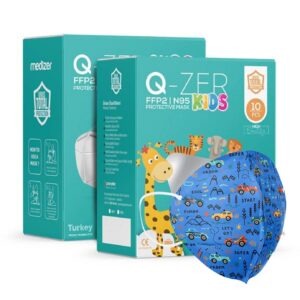 Παιδική Μάσκα Υψηλής Προστασίας FFP2/N95 QZER Cars | 10τμχ